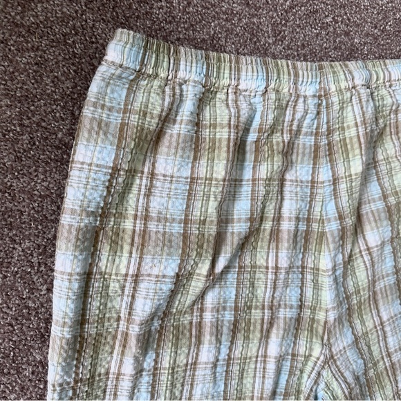 Vintage Blair Pastel Plaid Capri Cropped Pants Womens Size Medium Summer Coastal - Picture 10 of 15